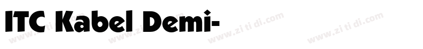 ITC Kabel Demi字体转换
